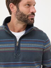 FatFace Airlie Blue Stripe Panel Sweatshirt - Image 4 of 6