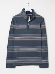 FatFace Airlie Blue Stripe Panel Sweatshirt - Image 6 of 6