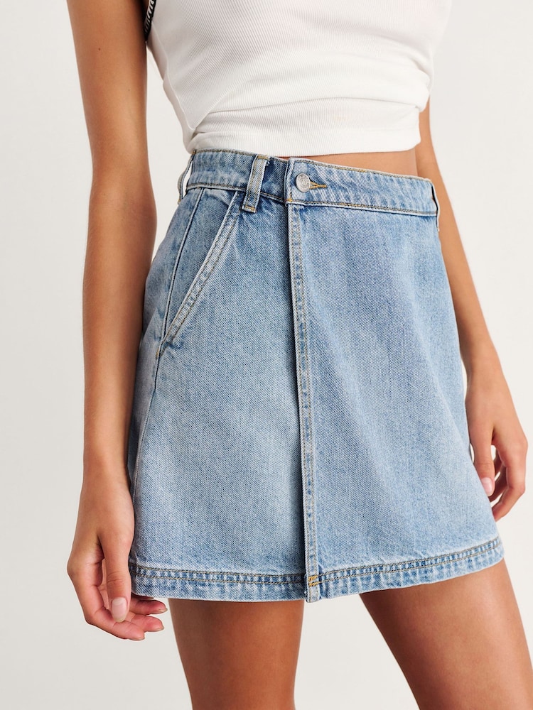 JAG Blue Anais Mini Denim Wrap Skirt - Image 2 of 6