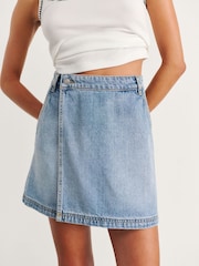 JAG Blue Anais Mini Denim Wrap Skirt - Image 4 of 6