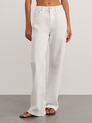 JAG White Carrie Slouch Denim Wide-Leg Jeans - Image 1 of 5