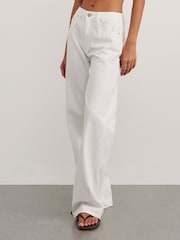 JAG White Carrie Slouch Denim Wide-Leg Jeans - Image 2 of 5
