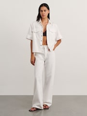 JAG White Carrie Slouch Denim Wide-Leg Jeans - Image 4 of 5