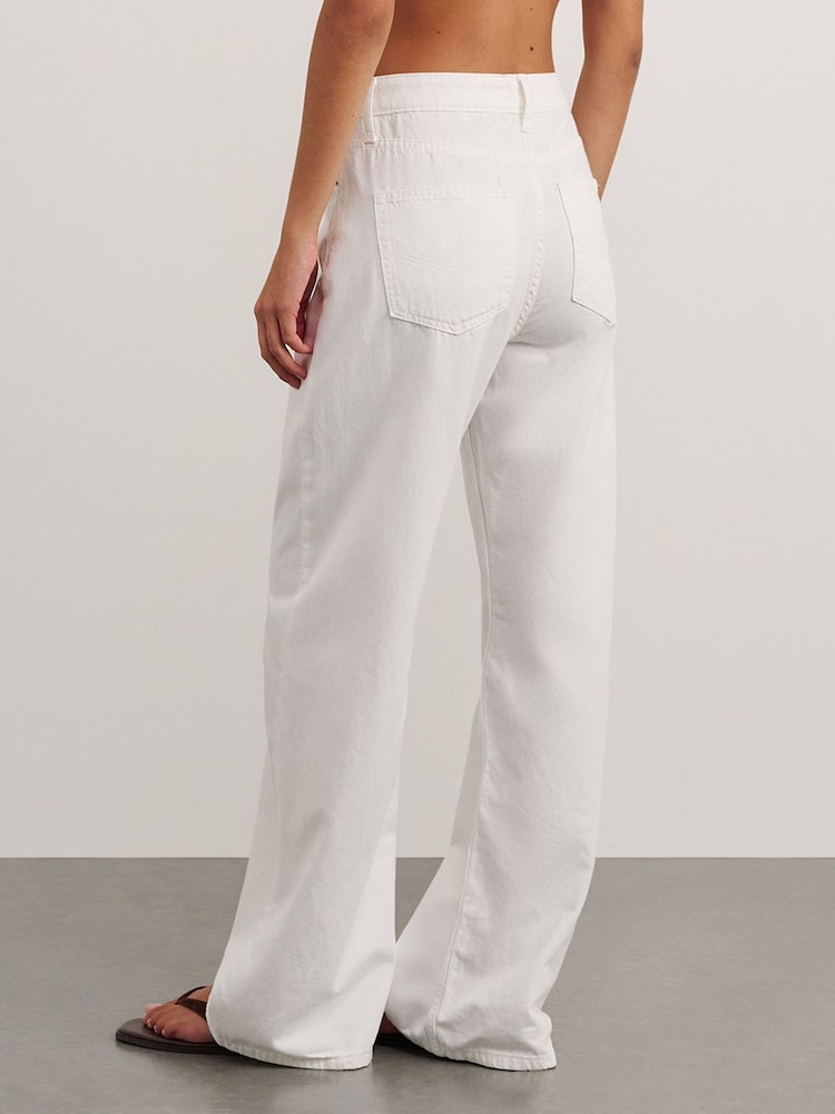 JAG White Carrie Slouch Denim Wide-Leg Jeans - Image 5 of 5 JAG White Carrie Slouch Denim Wide-Leg Jeans - Image 5 of 5
