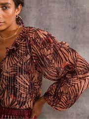 FatFace Grace Black Printed Blouse - Image 4 of 6