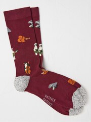 FatFace Red Badger Men's Socks 1 Pack - Image 1 of 2