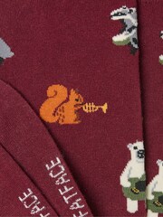 FatFace Red Badger Men's Socks 1 Pack - Image 2 of 2