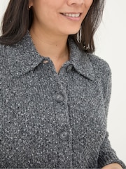 FatFace Natalie Grey Collar Cardigan - Image 4 of 5