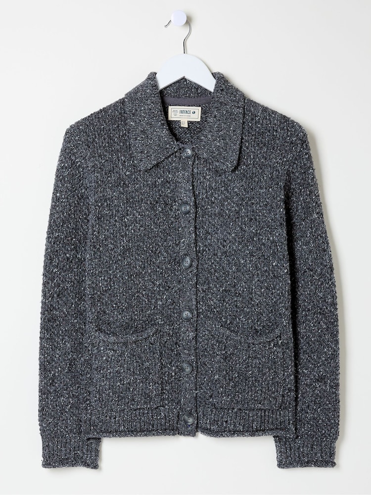 FatFace Natalie Grey Collar Cardigan - Image 5 of 5