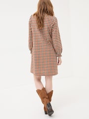 FatFace Fran Orange Gingham Dress - Image 2 of 6