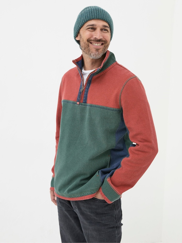 FatFace Airlie Orange Panel Sweatshirt - Image 2 of 7