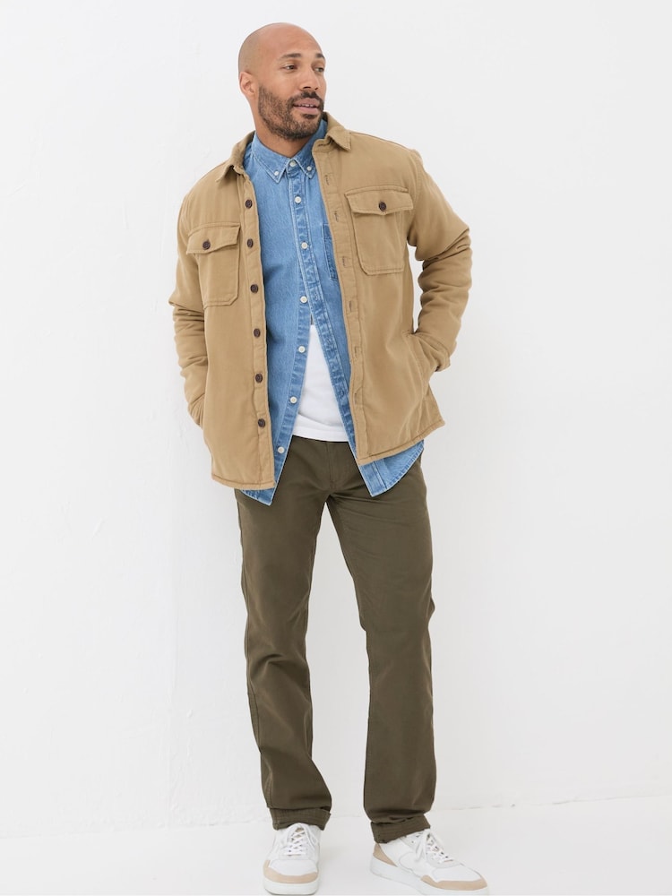 FatFace Walderton Beige Overshirt - Image 2 of 3