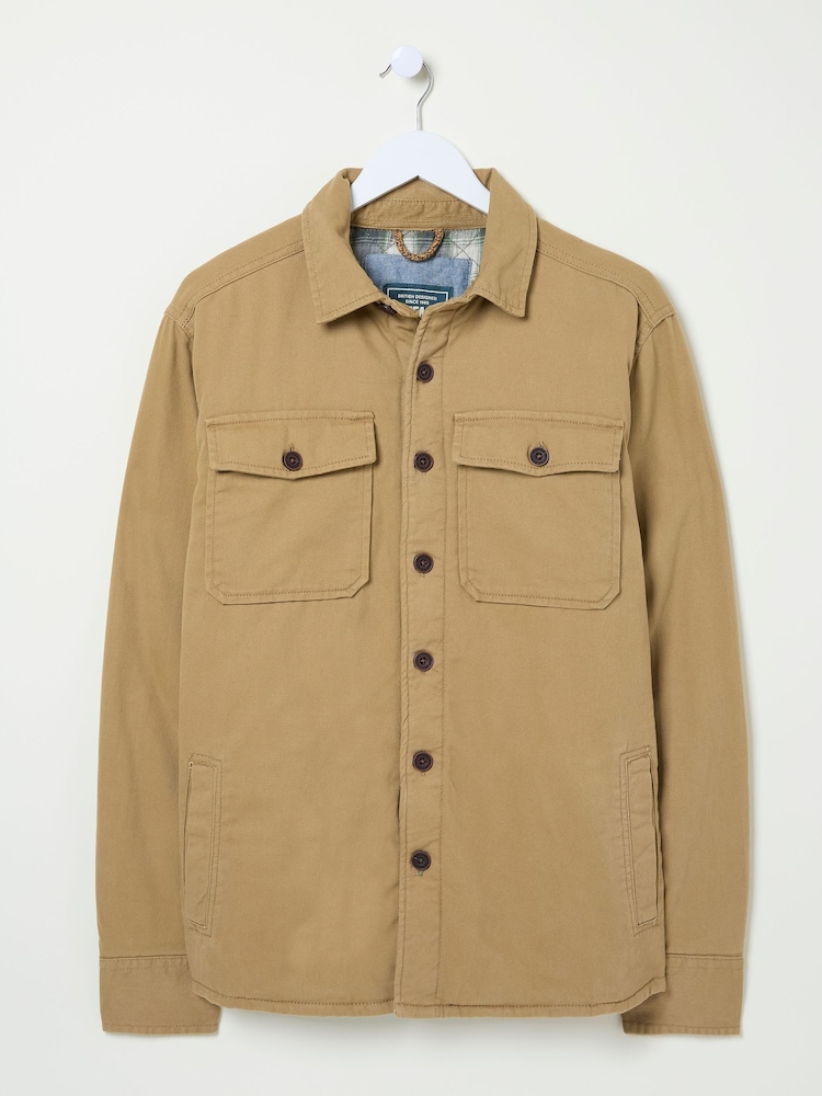 FatFace Walderton Beige Overshirt - Image 3 of 3
