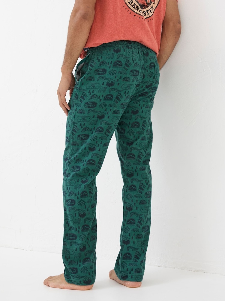 FatFace Green Outdoors Pyjama Bottoms - Image 2 of 5