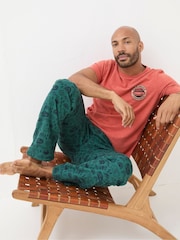 FatFace Green Outdoors Pyjama Bottoms - Image 3 of 5