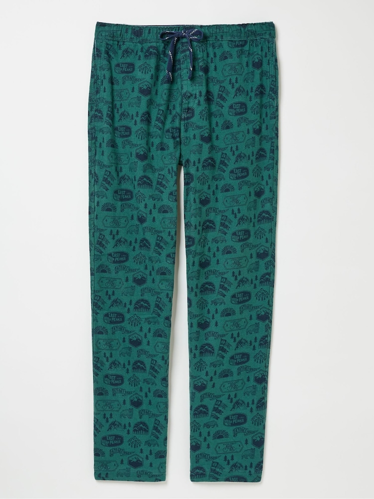 FatFace Green Outdoors Pyjama Bottoms - Image 5 of 5