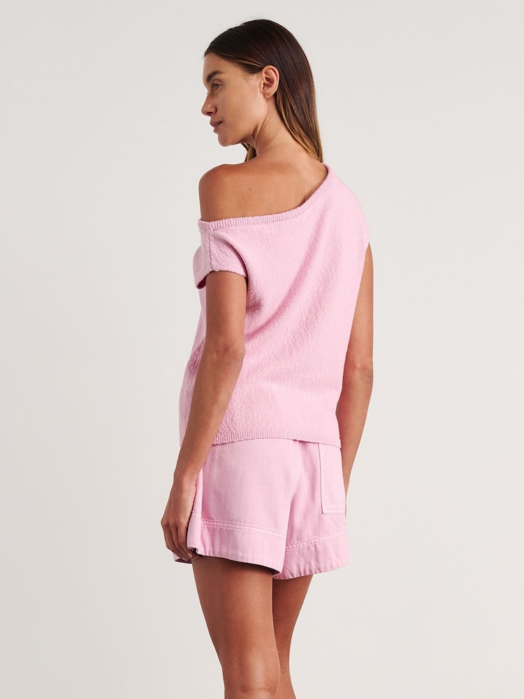 JAG Pink Arden Off Shoulder Knit Jumper - Image 2 of 6