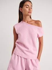 JAG Pink Arden Off Shoulder Knit Jumper - Image 3 of 6