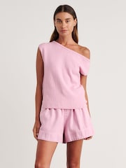 JAG Pink Arden Off Shoulder Knit Jumper - Image 4 of 6