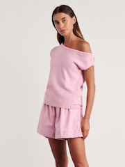 JAG Pink Arden Off Shoulder Knit Jumper - Image 5 of 6