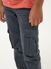 FatFace Lulworth Navy Blue Cargo Trousers - Image 4 of 5