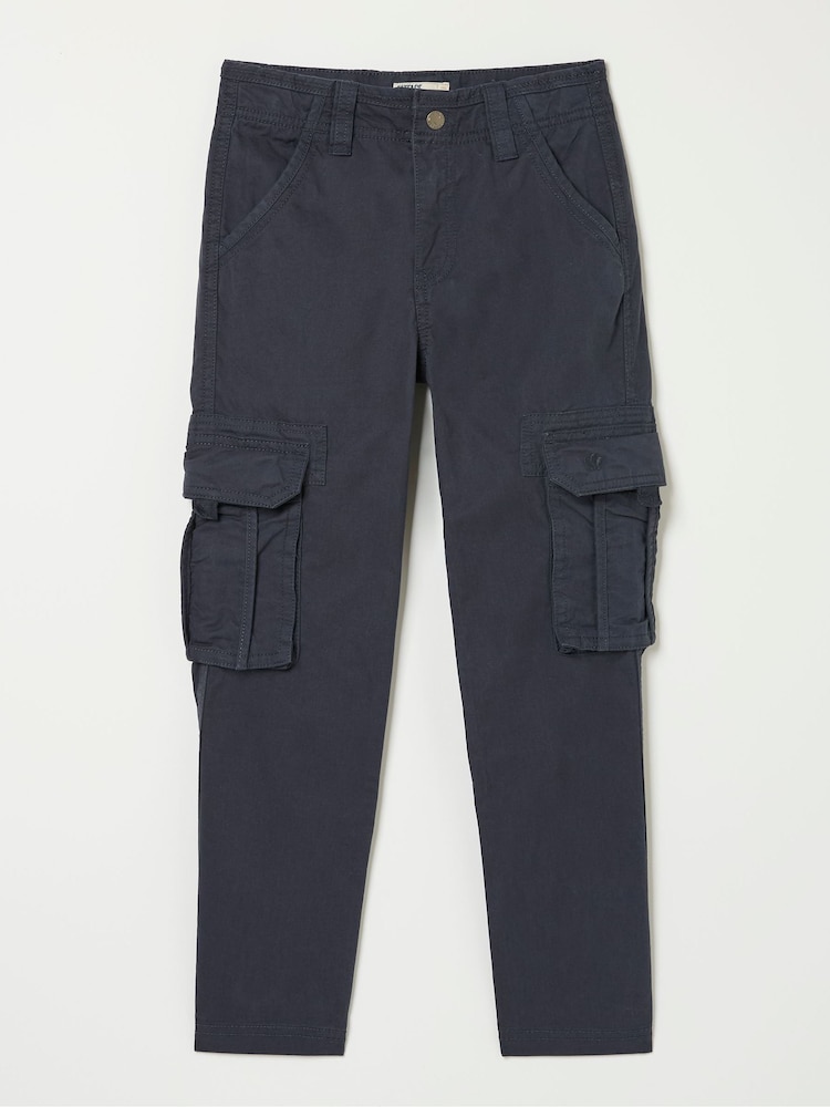 FatFace Lulworth Navy Blue Cargo Trousers - Image 5 of 5