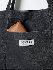 FatFace Astrid Black Pocket 100% Cotton Tote Bag - Image 2 of 2
