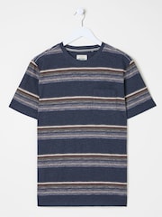 FatFace Dawlish Blue Stripe T-Shirt - Image 4 of 4