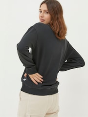 FatFace Georgia Black Crew Sweatshirt - Image 2 of 4