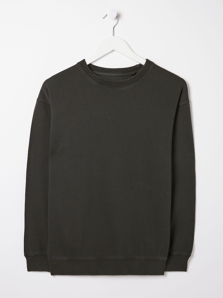 FatFace Georgia Black Crew Sweatshirt - Image 4 of 4