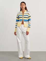 JAG Yellow Arden Zip Knit Cardigan - Image 1 of 6