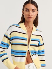 JAG Yellow Arden Zip Knit Cardigan - Image 3 of 6