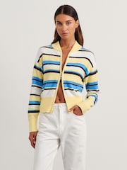 JAG Yellow Arden Zip Knit Cardigan - Image 4 of 6