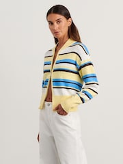 JAG Yellow Arden Zip Knit Cardigan - Image 5 of 6