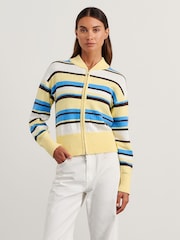 JAG Yellow Arden Zip Knit Cardigan - Image 6 of 6