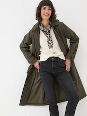 FatFace Audrey Green Trench Coat - Image 1 of 6