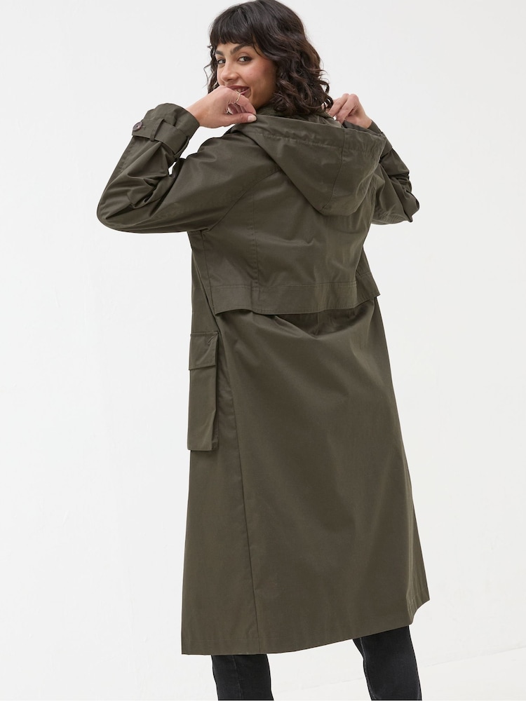 FatFace Audrey Green Trench Coat - Image 2 of 6
