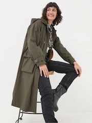 FatFace Audrey Green Trench Coat - Image 4 of 6