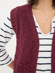 FatFace Talia Red Pattern Waistcoat - Image 4 of 5