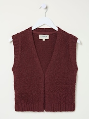 FatFace Talia Red Pattern Waistcoat - Image 5 of 5