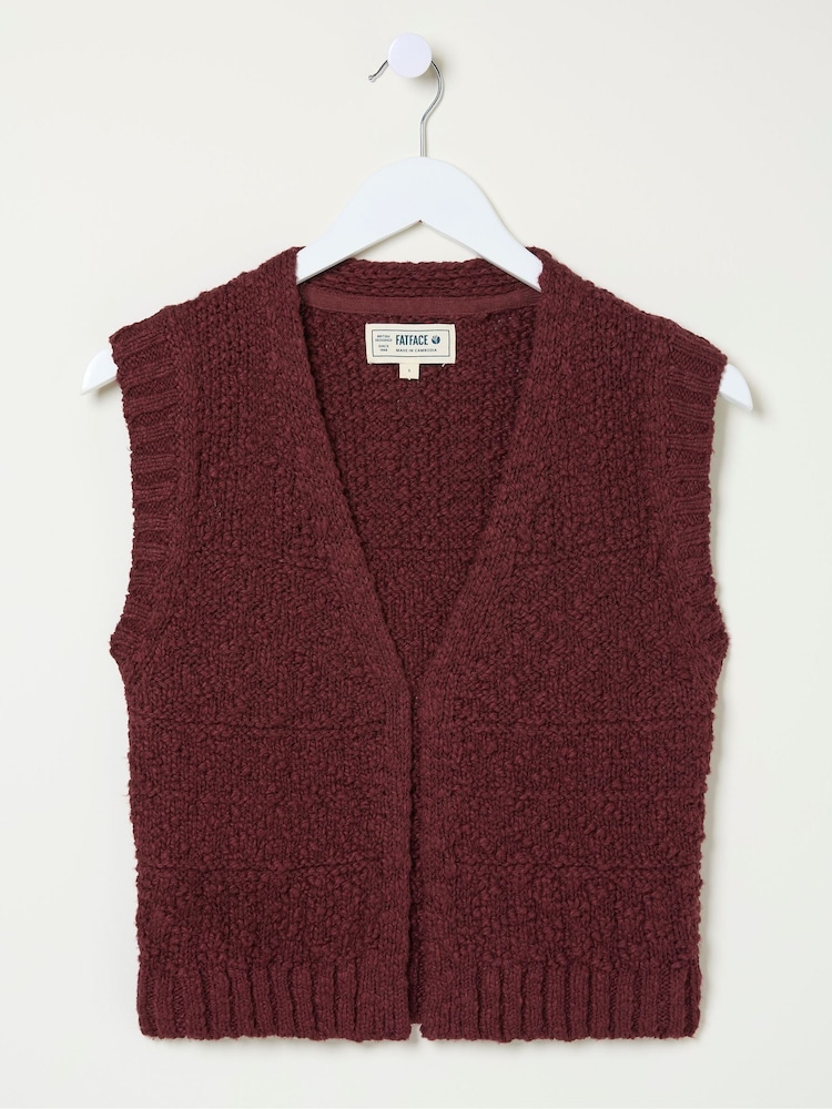 FatFace Talia Red Pattern Waistcoat - Image 5 of 5 FatFace Talia Red Pattern Waistcoat - Image 5 of 5