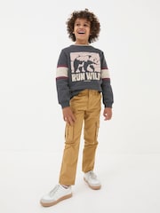 FatFace Lulworth Brown/Stone Cargo Trousers - Image 1 of 5