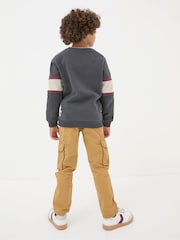 FatFace Lulworth Brown/Stone Cargo Trousers - Image 2 of 5