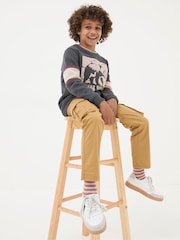 FatFace Lulworth Brown/Stone Cargo Trousers - Image 3 of 5