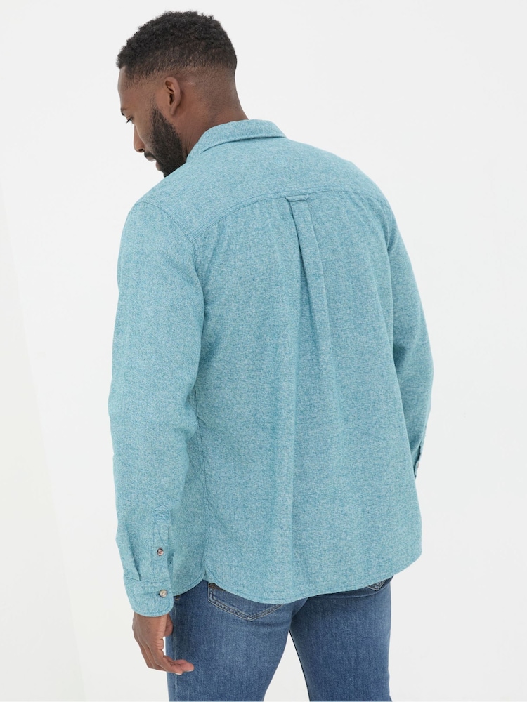 FatFace Green Long Sleeve Malton Shirt - Image 2 of 5