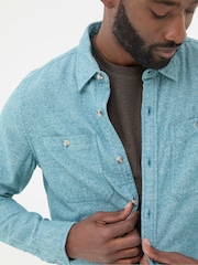 FatFace Green Long Sleeve Malton Shirt - Image 4 of 5