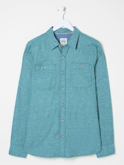 FatFace Green Long Sleeve Malton Shirt - Image 5 of 5