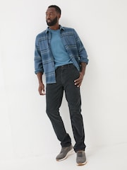 FatFace Blue Navy Straight Cord Trousers - Image 1 of 5