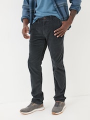 FatFace Blue Navy Straight Cord Trousers - Image 3 of 5