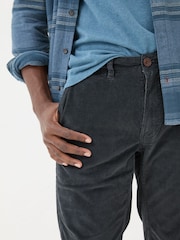 FatFace Blue Navy Straight Cord Trousers - Image 4 of 5